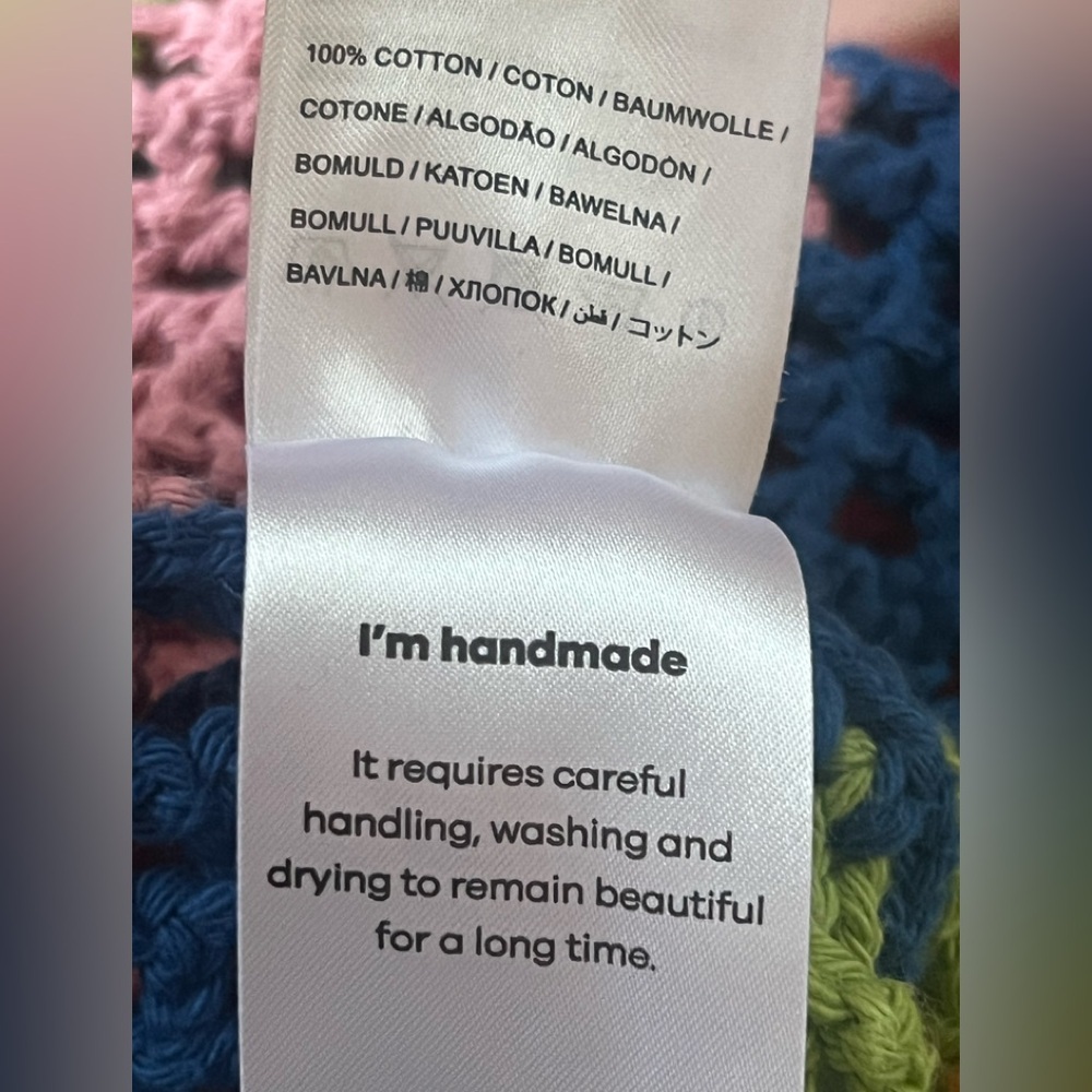 Farm Rio Colorful Crochet Cardigan Sweater . Like new condition. - Picture 7 of 7